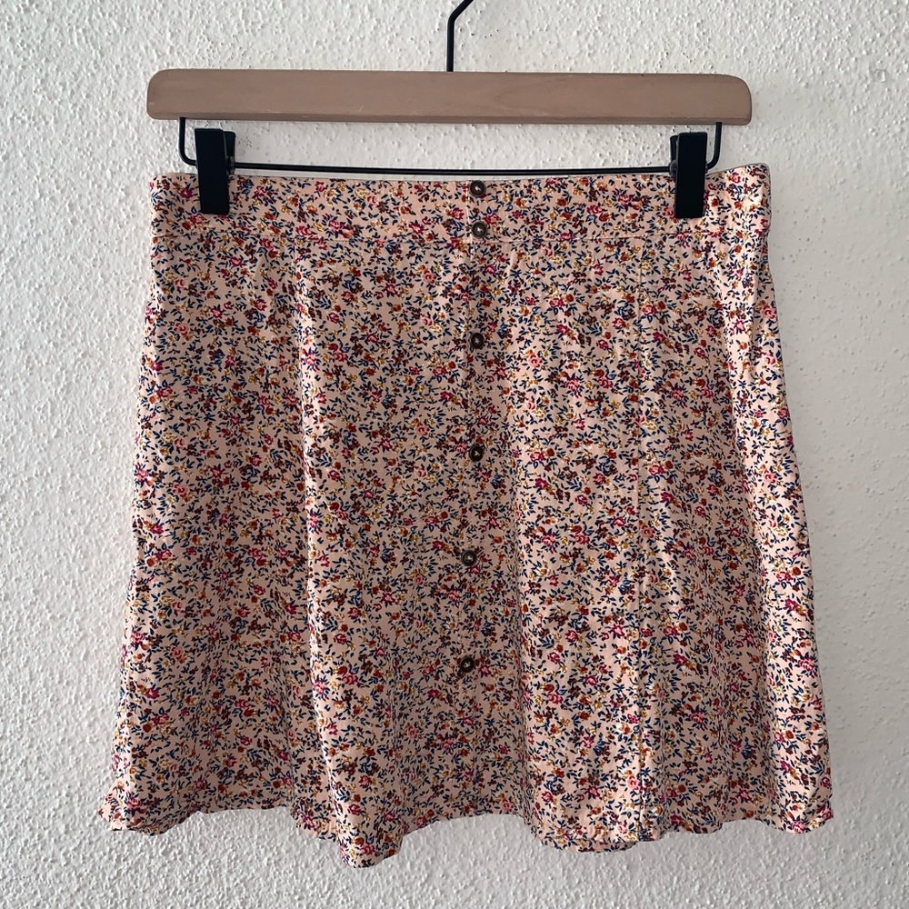 XHILARATION Floral Crop Top Mini Skirt 2pc Set Medium - Picture 8 of 16